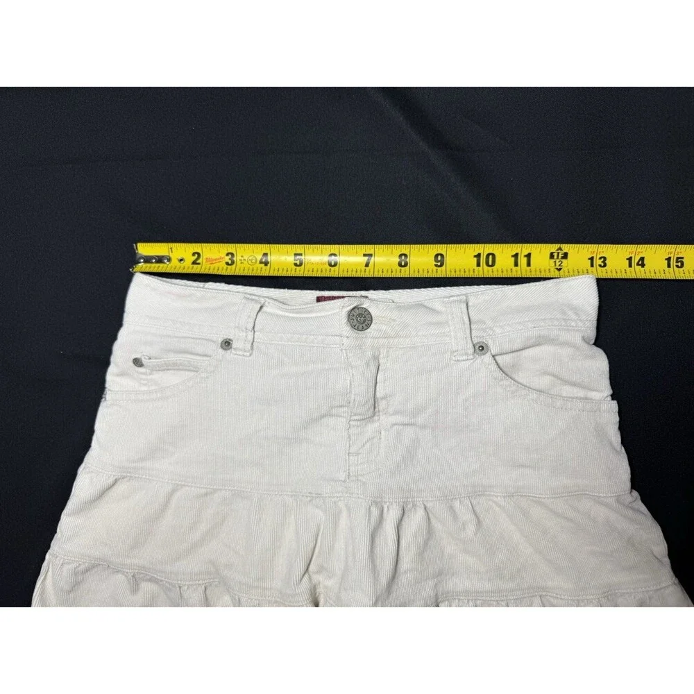 Justice Corduroy Tiered Mini Skort Ivory Girls' 10 / 25